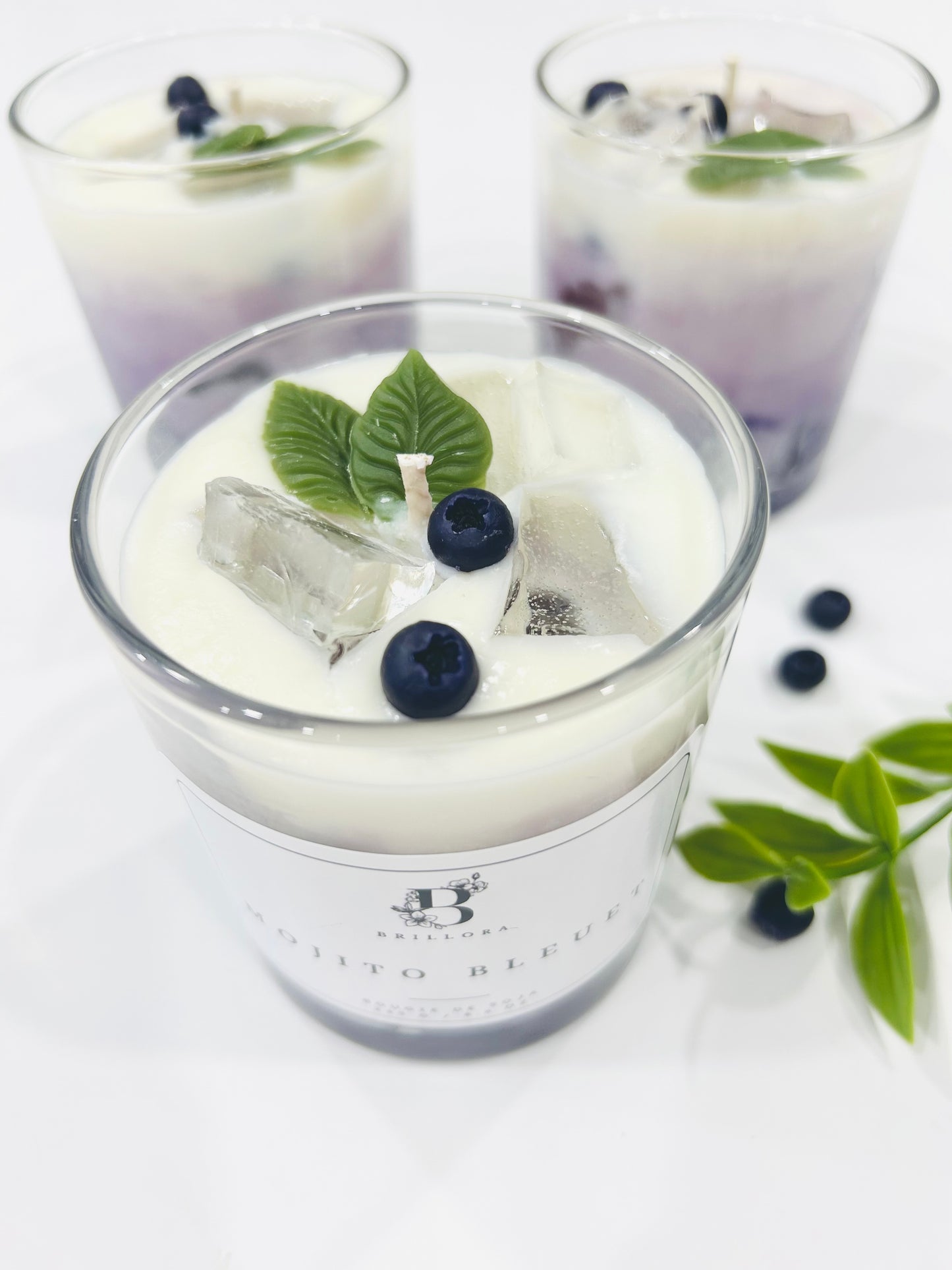 Bougie décorative - Mojito bleuet