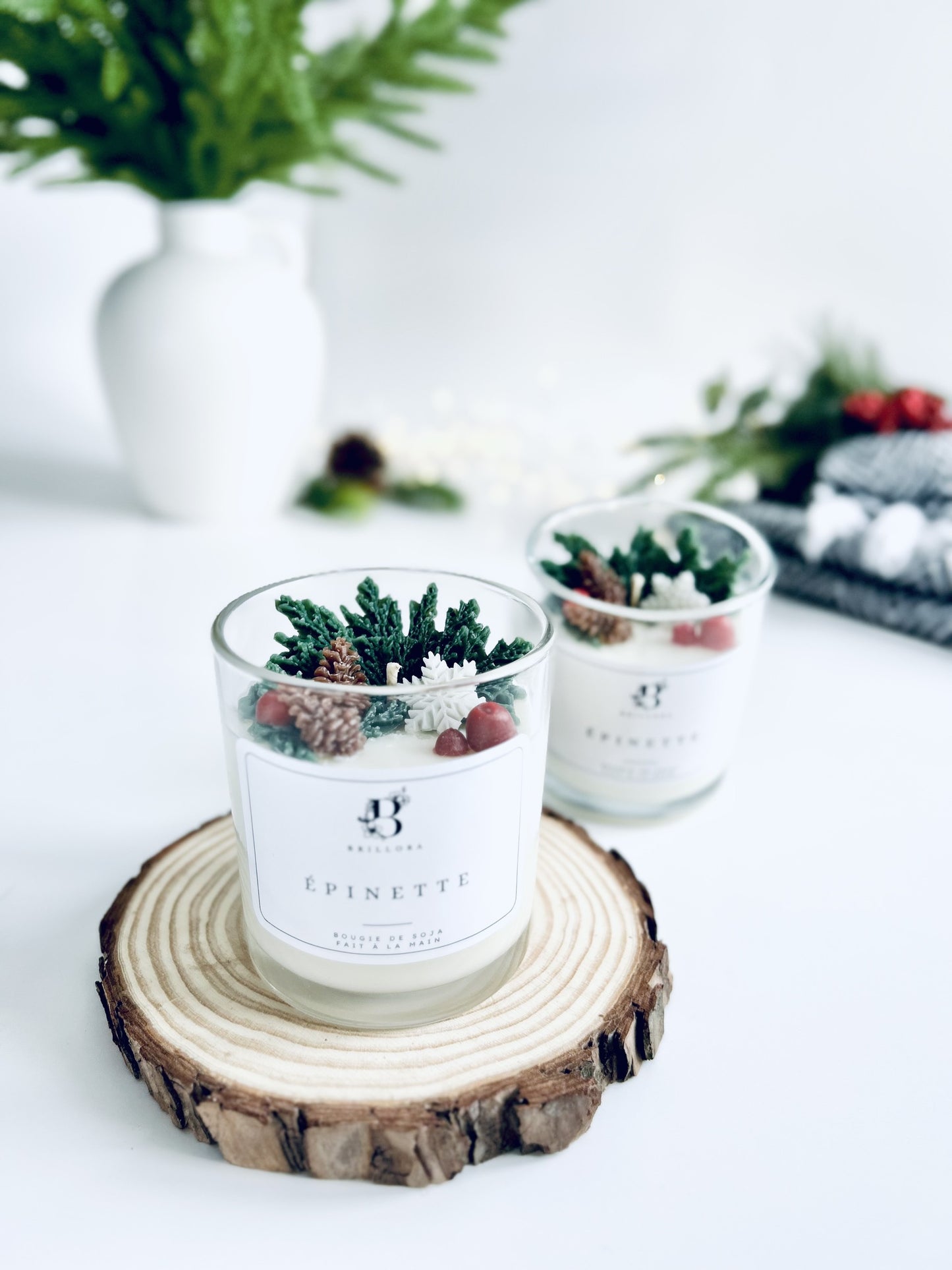 Bougie décorative de soja - Épinette