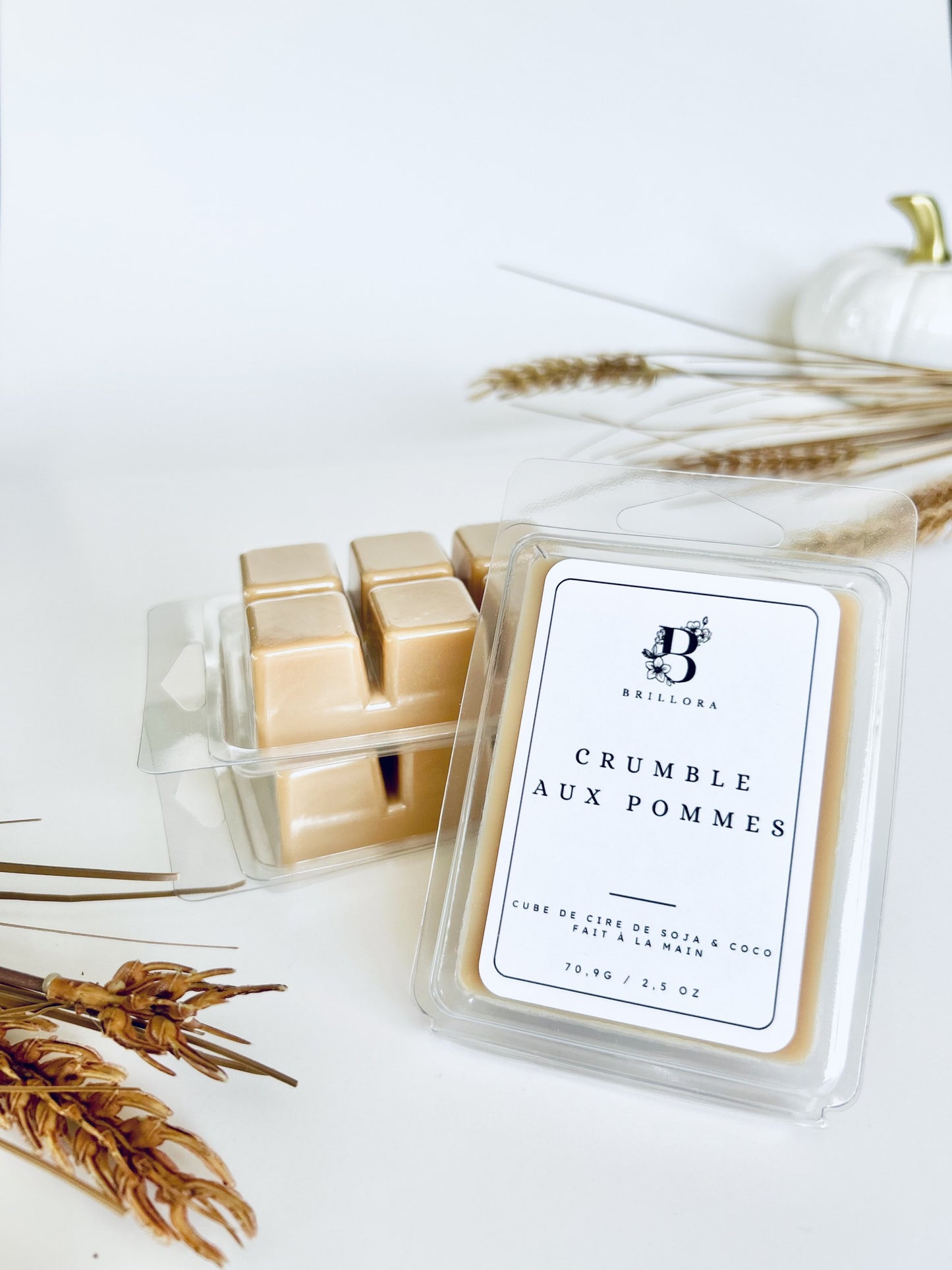 Cube de cire de soja & coco - Crumble aux pommes