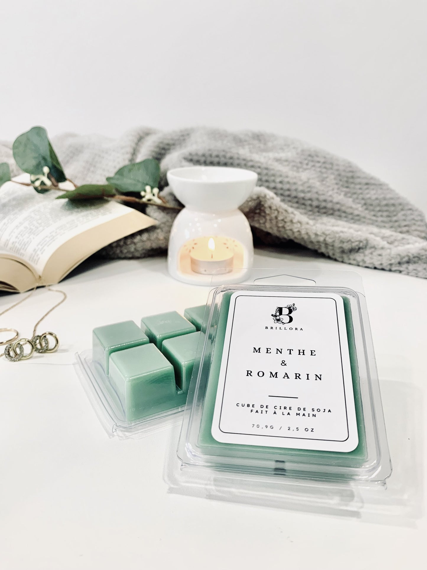 Cube de cire de soja - Menthe & Romarin
