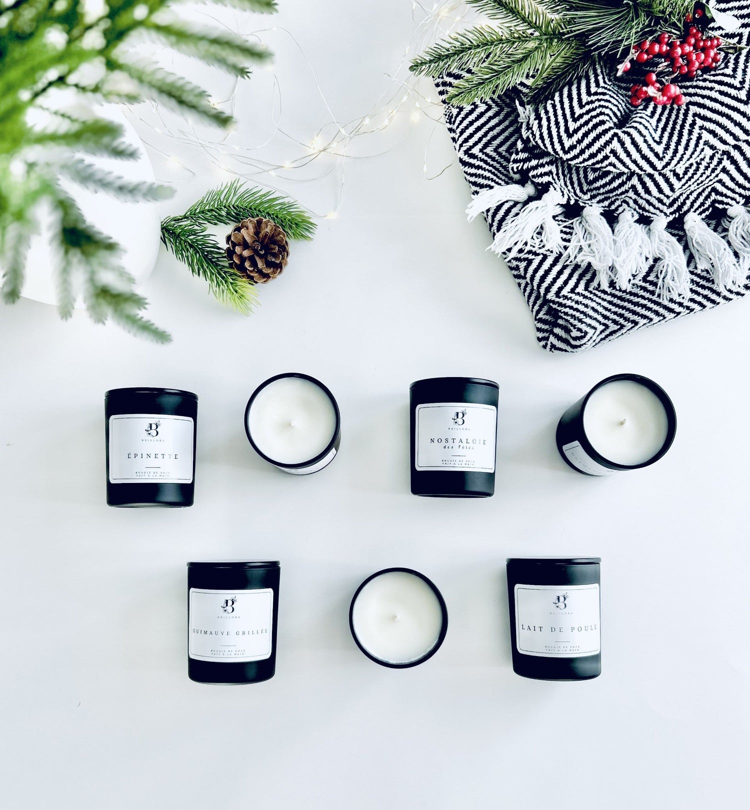 Bougies minimalistes