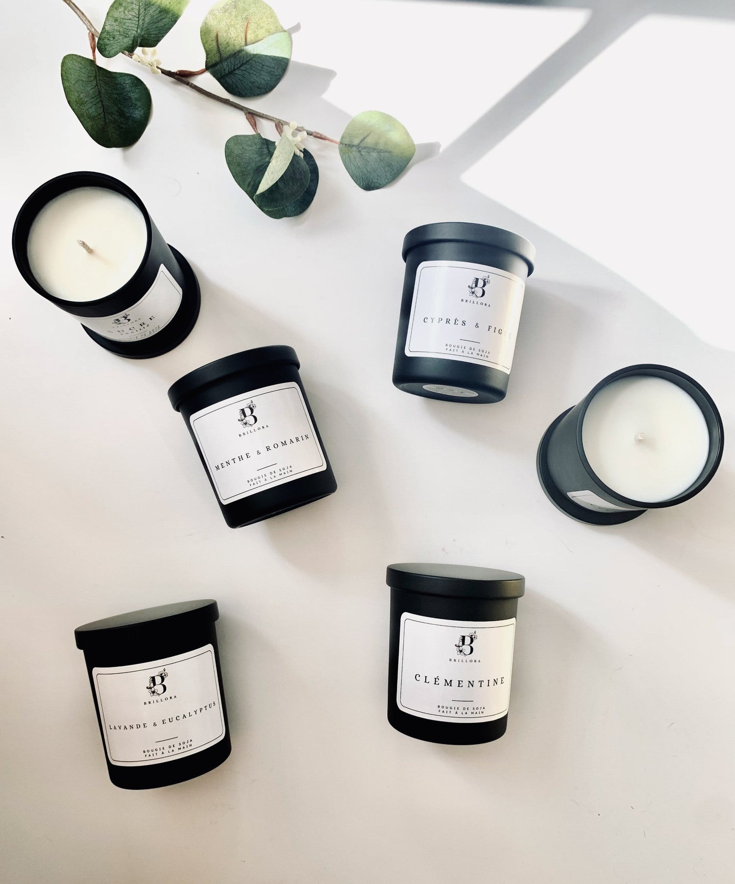 Bougies minimalistes