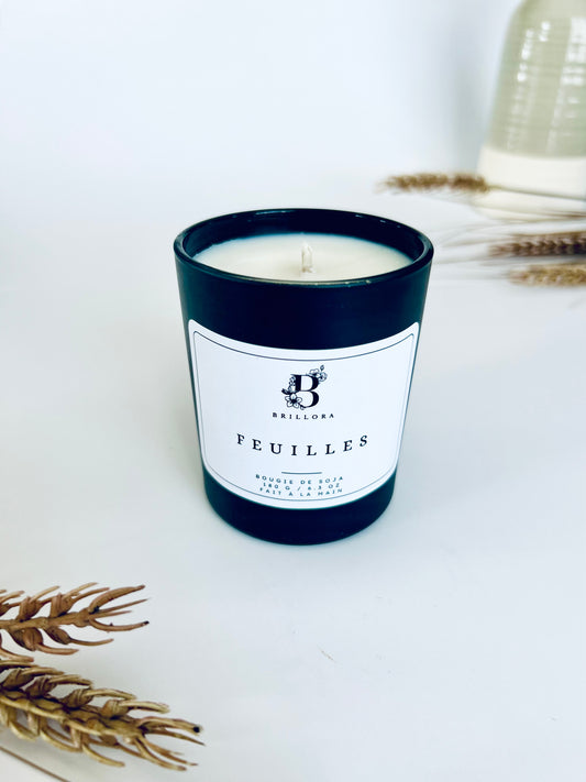 Bougie minimaliste - Feuilles