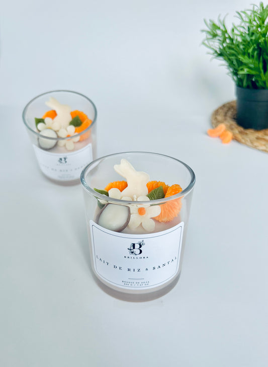 Bougie décorative - Lait de Riz & Santal