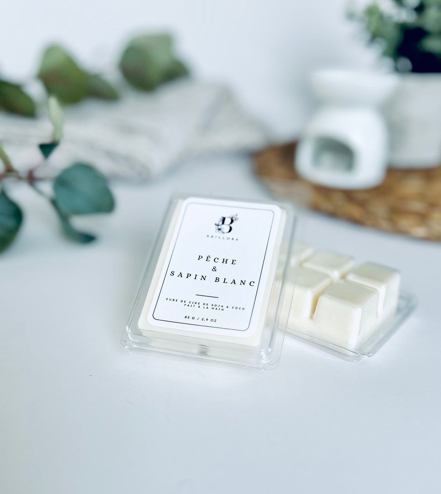 Cube de cire - Pêche & Sapin Blanc