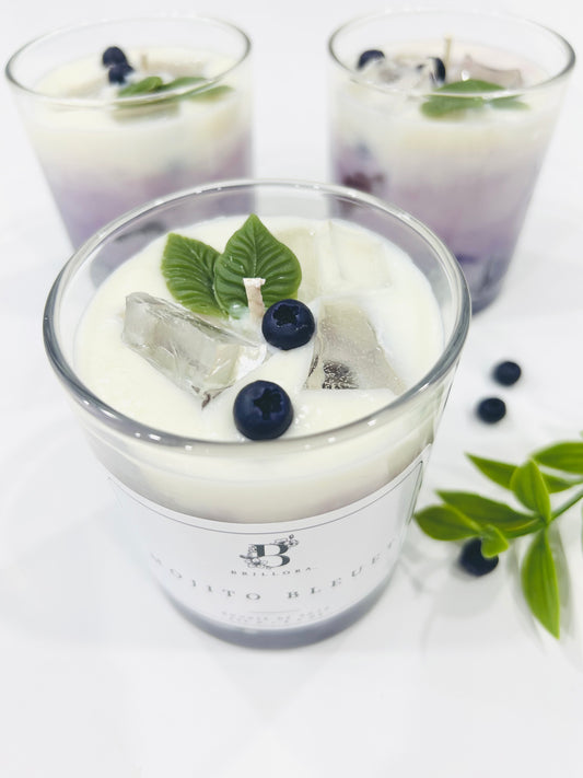 Bougie décorative - Mojito bleuet