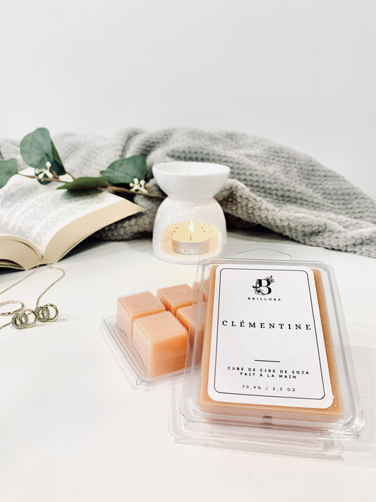Cube de cire de soja - Clémentine