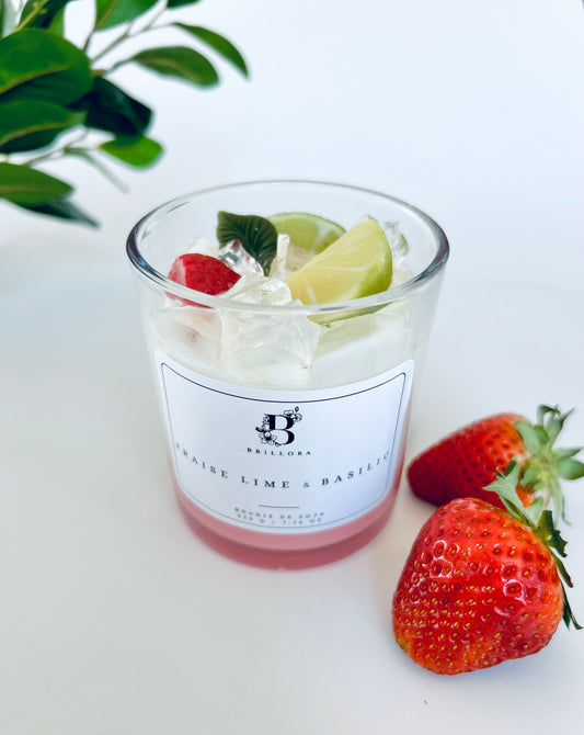 Bougie décorative - Fraise, Lime & Basilic