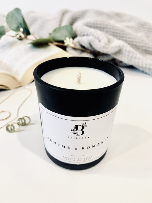 Bougie de soja - Menthe & Romarin