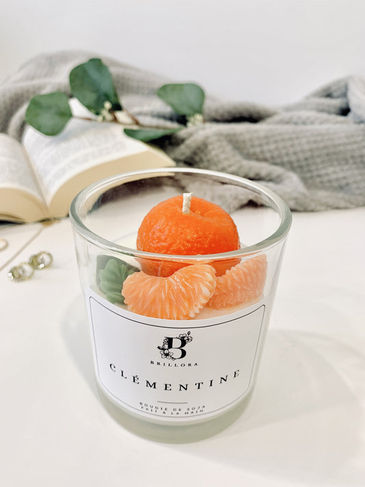 Bougie décorative de soja - Clémentine