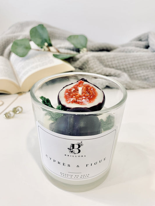 Bougie décorative de soja - Cyprès & Figue