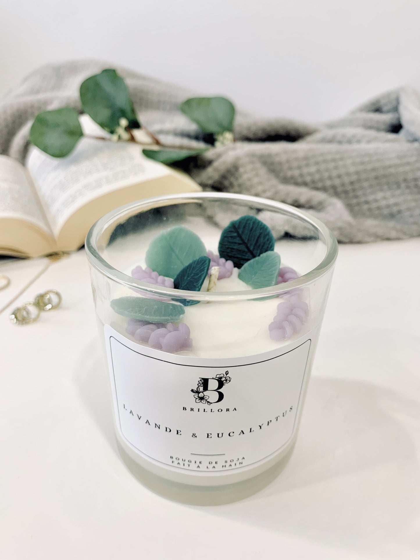 Bougie décorative de soja - Lavande & Eucalyptus