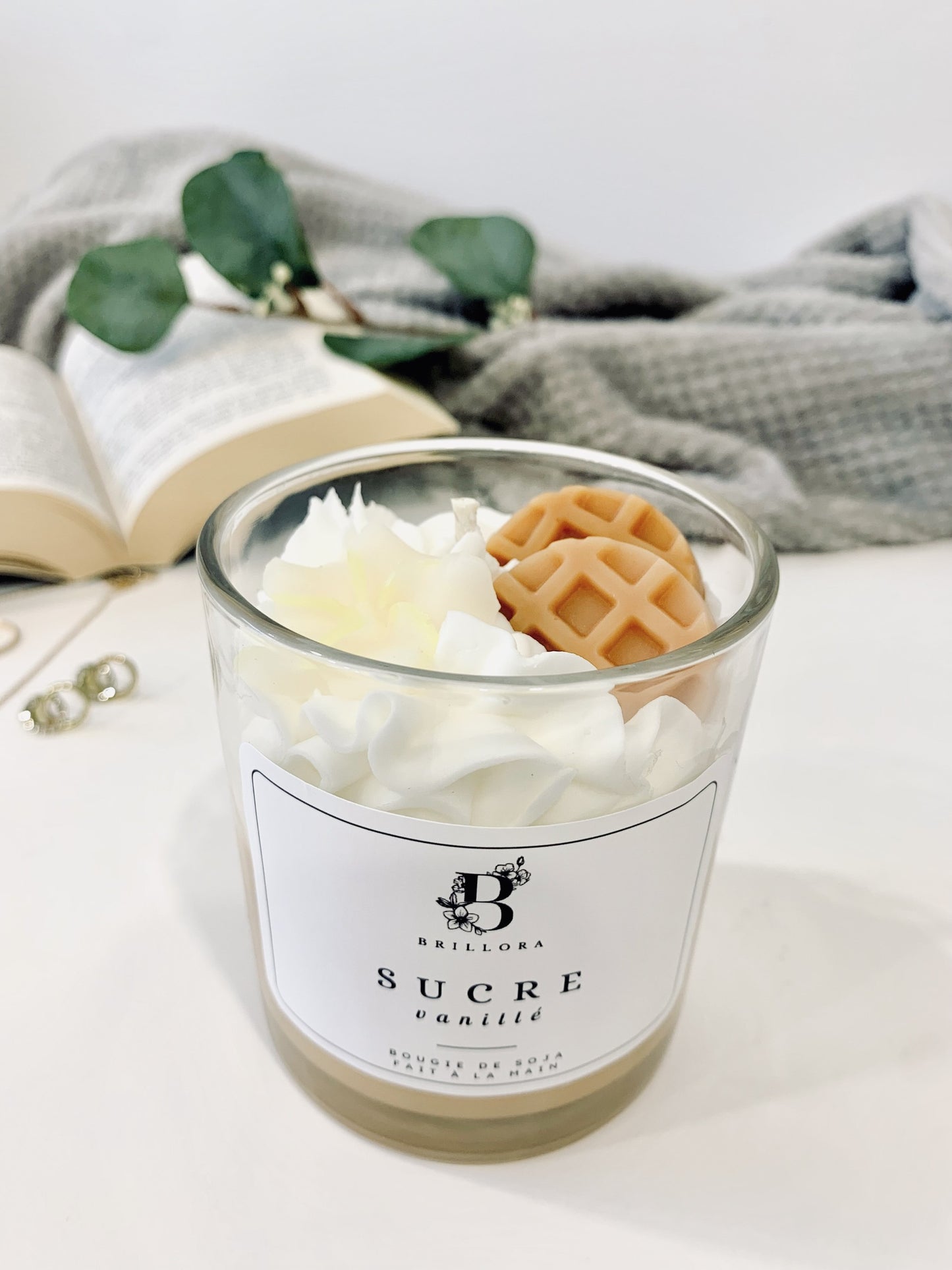 Bougie décorative de soja - Sucre vanillé